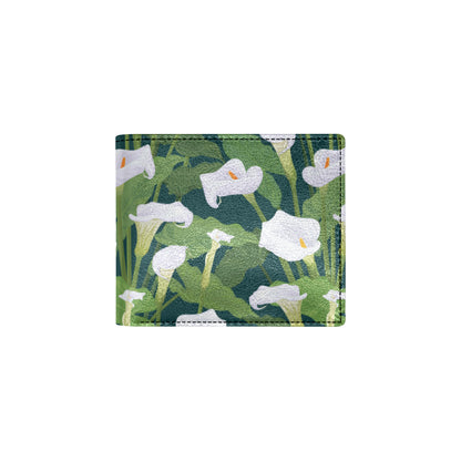 Lily Pattern Print Design 04 Men's ID Card Wallet
