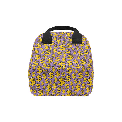 Dollar Pattern Print Design DO01 Insulated Lunch Bag