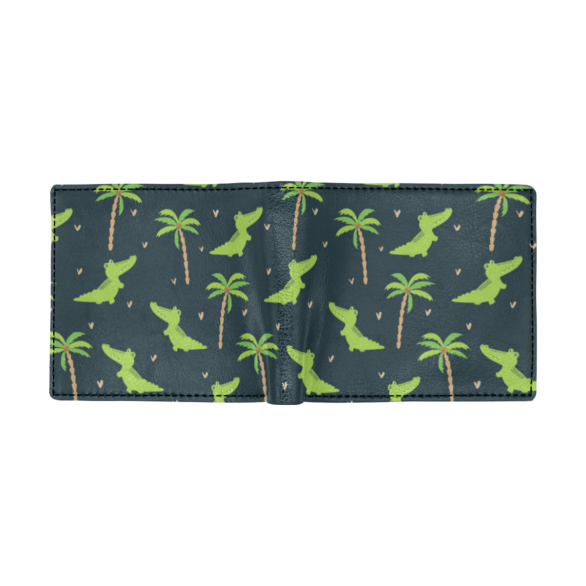 Alligator Pattern Print Design 02 Men's ID Card Wallet