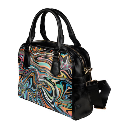 Liquid Pattern Print Design 02 Shoulder Handbag