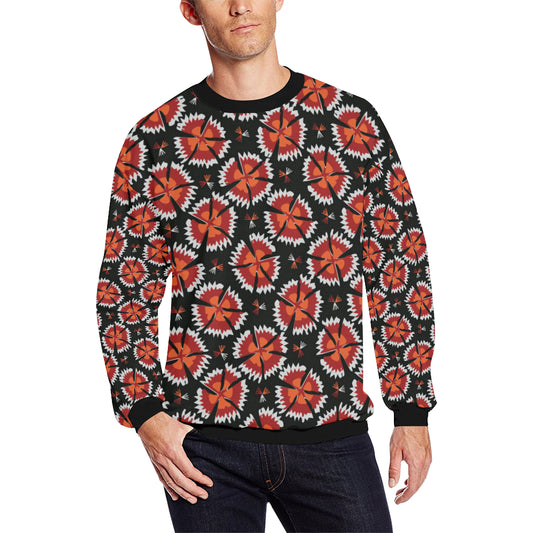 Carnations Pattern Print Design CN03 Men Long Sleeve Sweatshirt