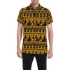 Eye of Horus Tribal Egypt Pattern Men's Short Sleeve Button Up Shirt