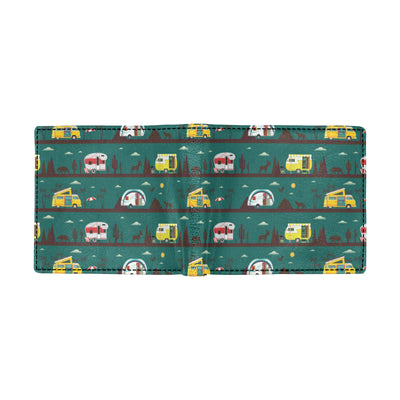 Camper Pattern Print Design 05 Men's ID Card Wallet