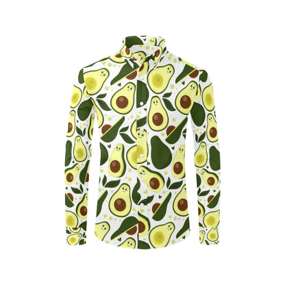 Avocado Pattern Print Design AC06 Men's Long Sleeve Shirt