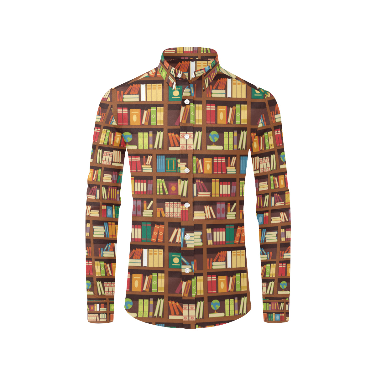 Book Pattern Print Design 06 Men's Long Sleeve Shirt