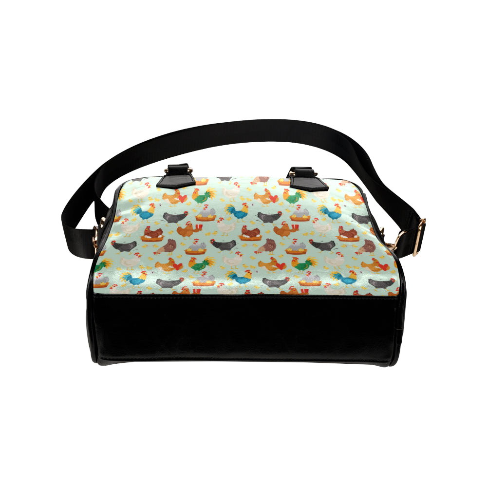 Chicken Pattern Print Design 07 Shoulder Handbag