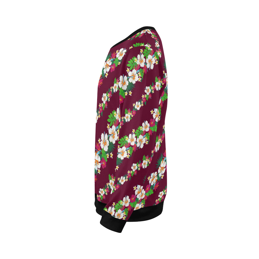 Hawaiian Themed Pattern Print Design H06 Men Long Sleeve Sweatshirt