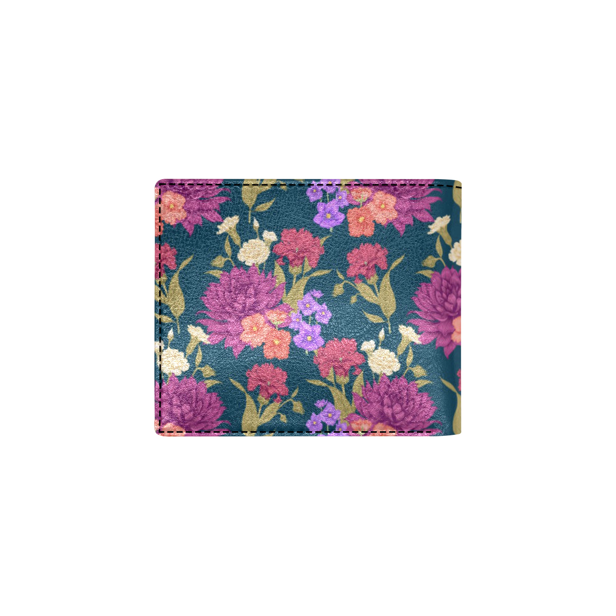 Dahlia Pattern Print Design DH01 Men's ID Card Wallet