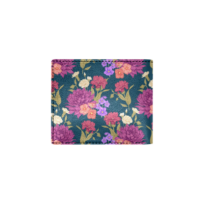Dahlia Pattern Print Design DH01 Men's ID Card Wallet