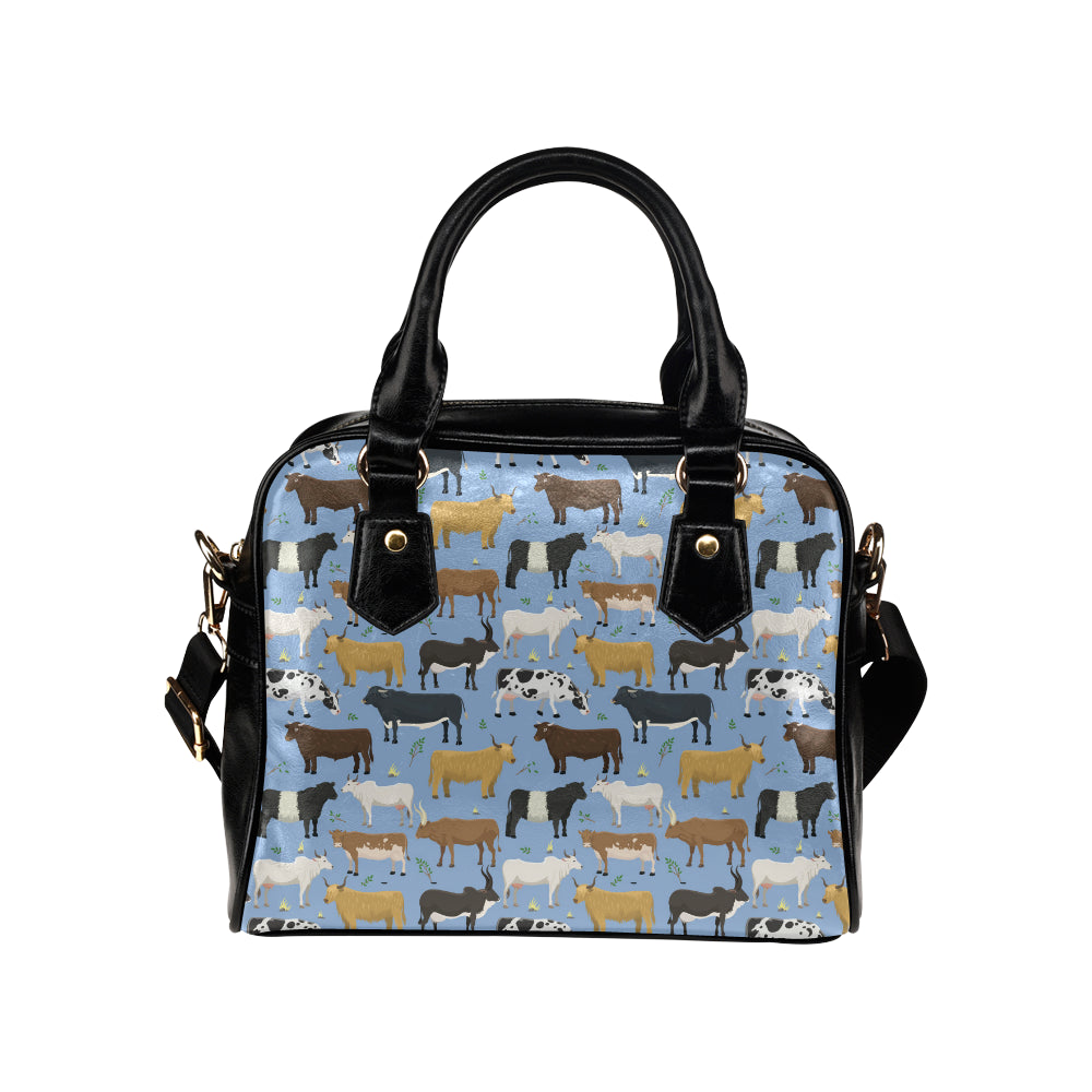 Cattle Pattern Print Design 02 Shoulder Handbag