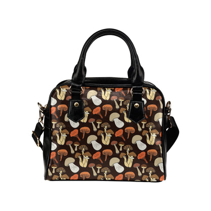 Mushroom Pattern Print Design A05 Shoulder Handbag