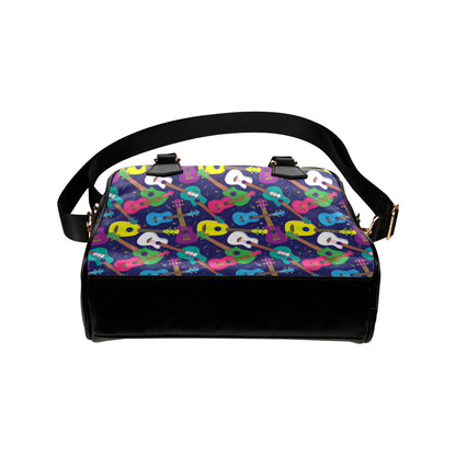 Ukulele Pattern Print Design 02 Shoulder Handbag