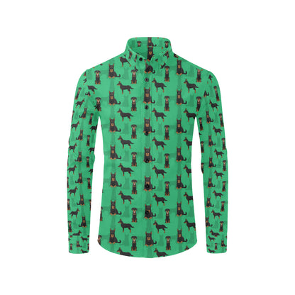 Beauceron Pattern Print Design 01 Men's Long Sleeve Shirt