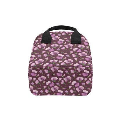 Peony Pattern Print Design PE010 Insulated Lunch Bag
