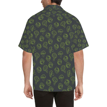 Broccoli Pattern Print Design 01 Men's Hawaiian Shirt
