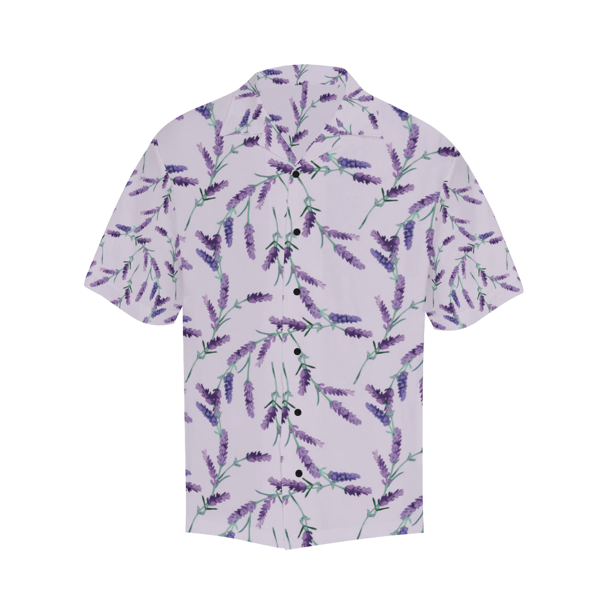 Lavender Pattern Print Design 02 Men's Hawaiian Shirt
