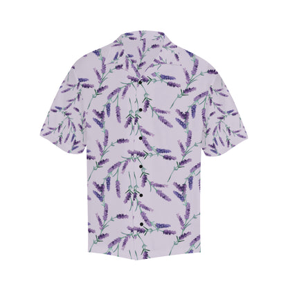 Lavender Pattern Print Design 02 Men's Hawaiian Shirt