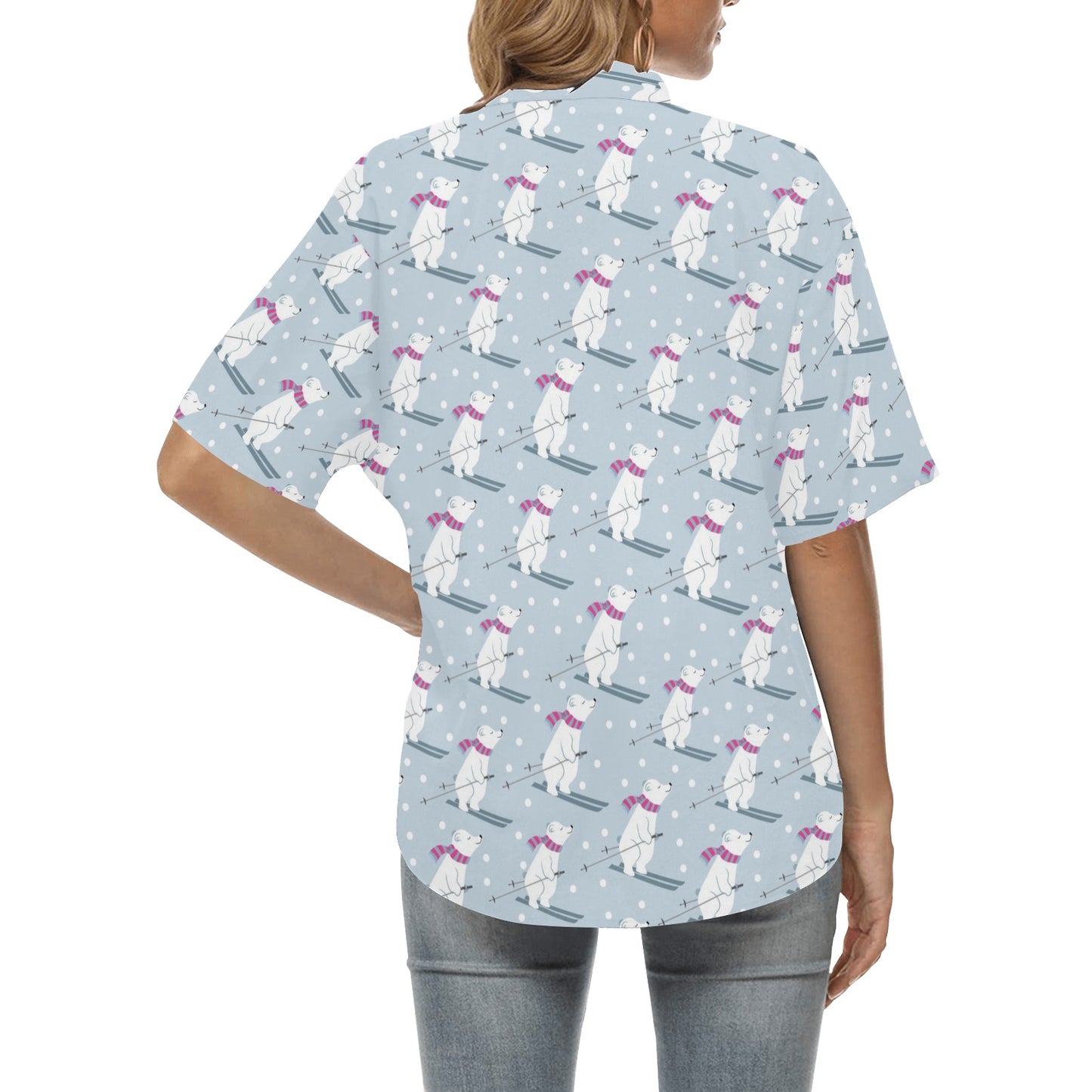 Ski Print Design LKS307 Women's Hawaiian Shirt