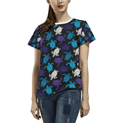 Sea Turtle Print Design LKS306 Women's  T-shirt