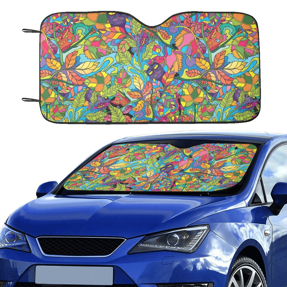 Trippy Print Design LKS301 Car front Windshield Sun Shade