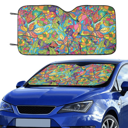 Trippy Print Design LKS301 Car front Windshield Sun Shade