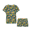 School Bus Print Design LKS309 Women's Short Pajama Set