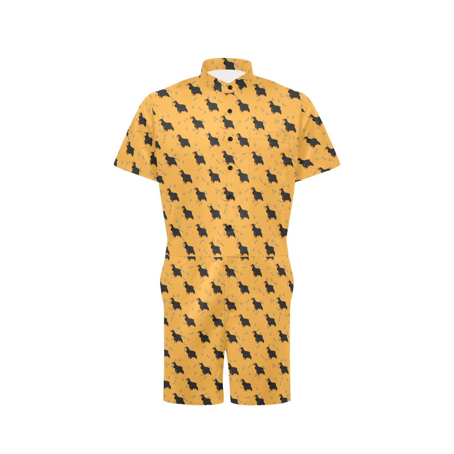 Cocker Pattern Print Design 01 Men's Romper