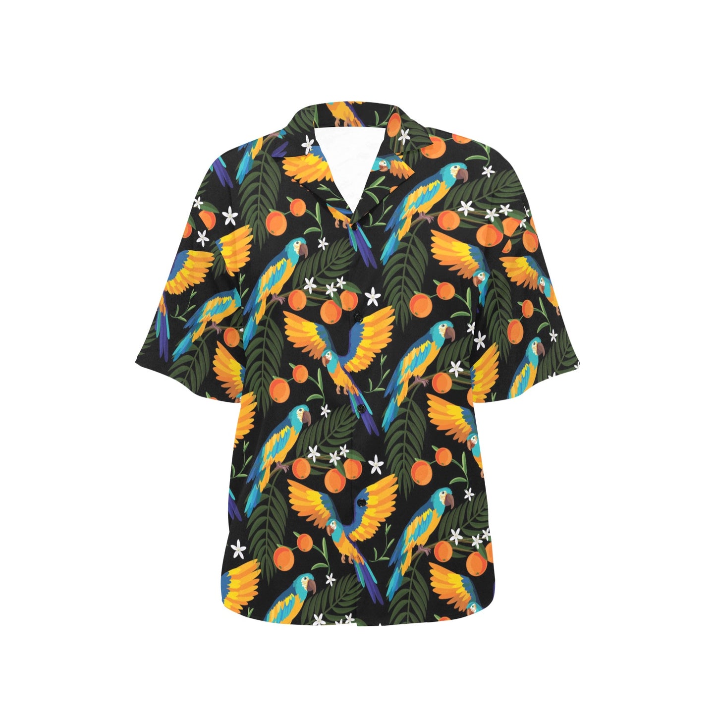 Macaw Pattern Print Design 03 Women's Hawaiian Shirt