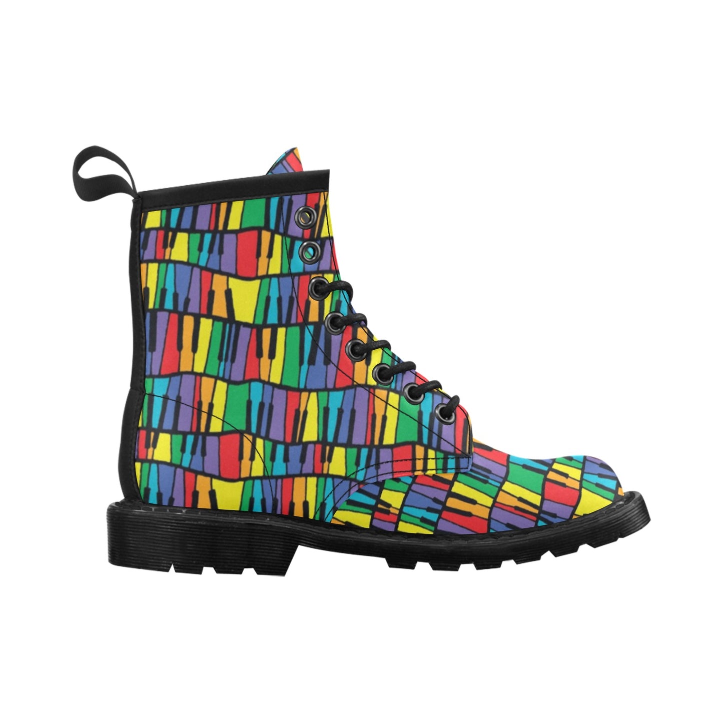Piano Print Design LKS402 Women's Boots