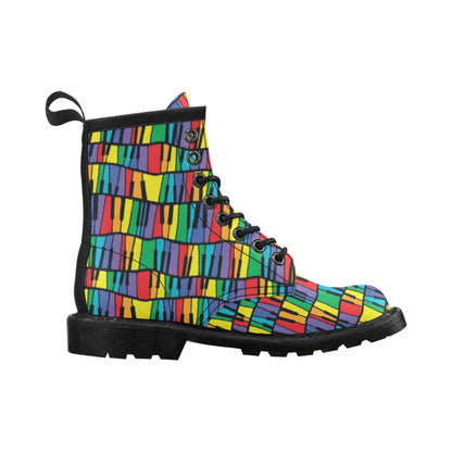 Piano Print Design LKS402 Women's Boots