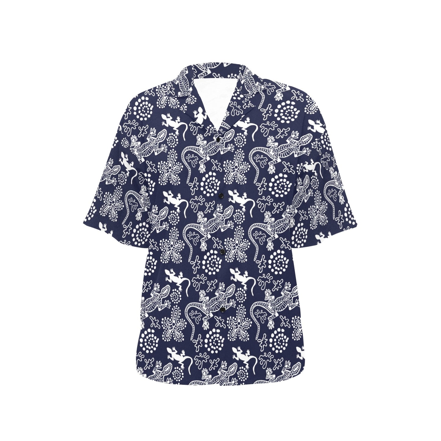 lizard Pattern Print Design 03 Women's Hawaiian Shirt