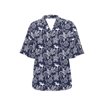 lizard Pattern Print Design 03 Women's Hawaiian Shirt