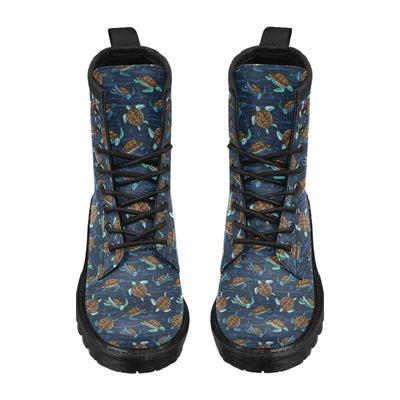 Sea Turtle Print Design LKS3011 Women's Boots