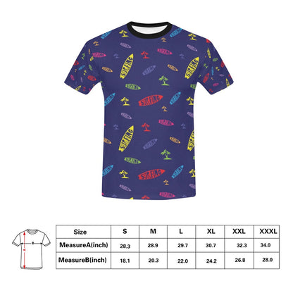 Surfboard Print Design LKS305 Men's All Over Print T-shirt