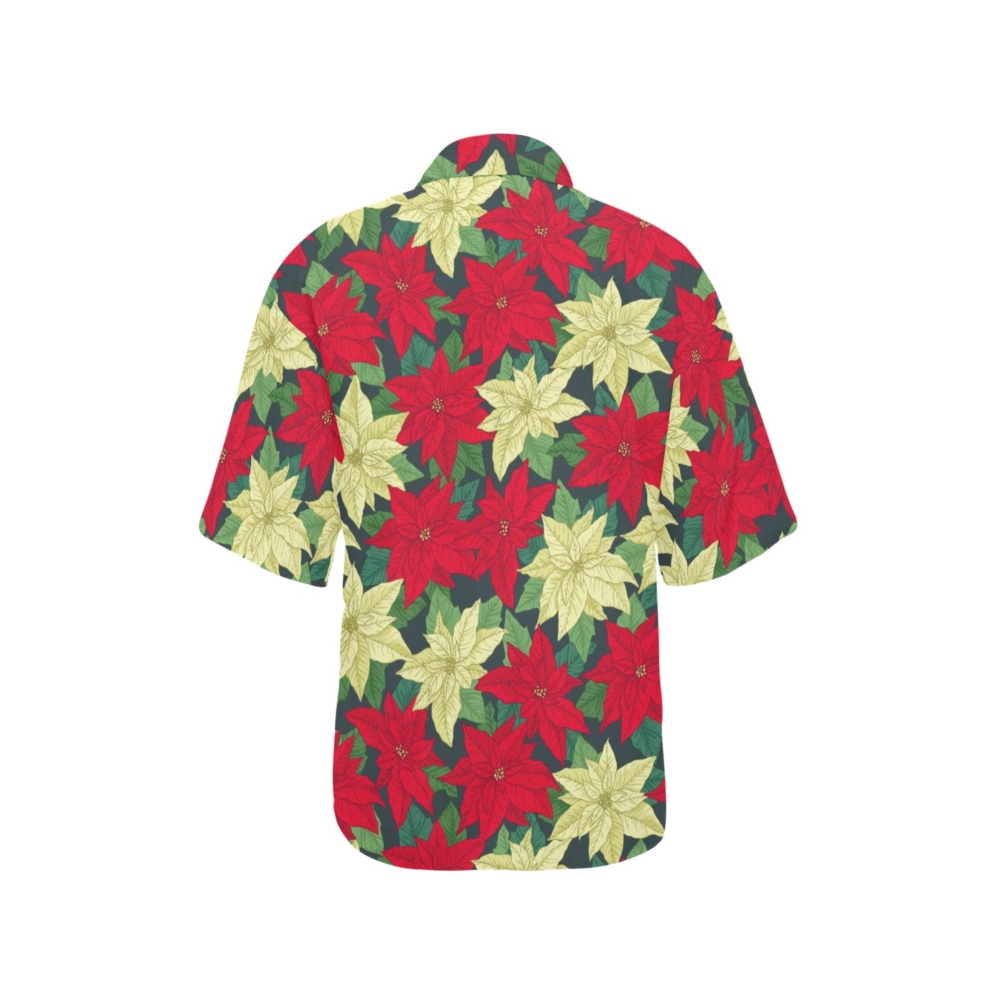 Poinsettia Pattern Print Design POT06 Women's Hawaiian Shirt