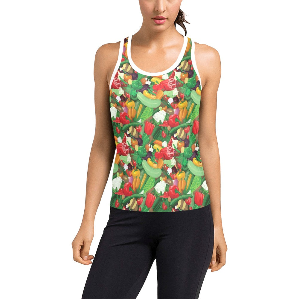Salad Mix Vegetableprint Design LKS301 Women's Racerback Tank Top