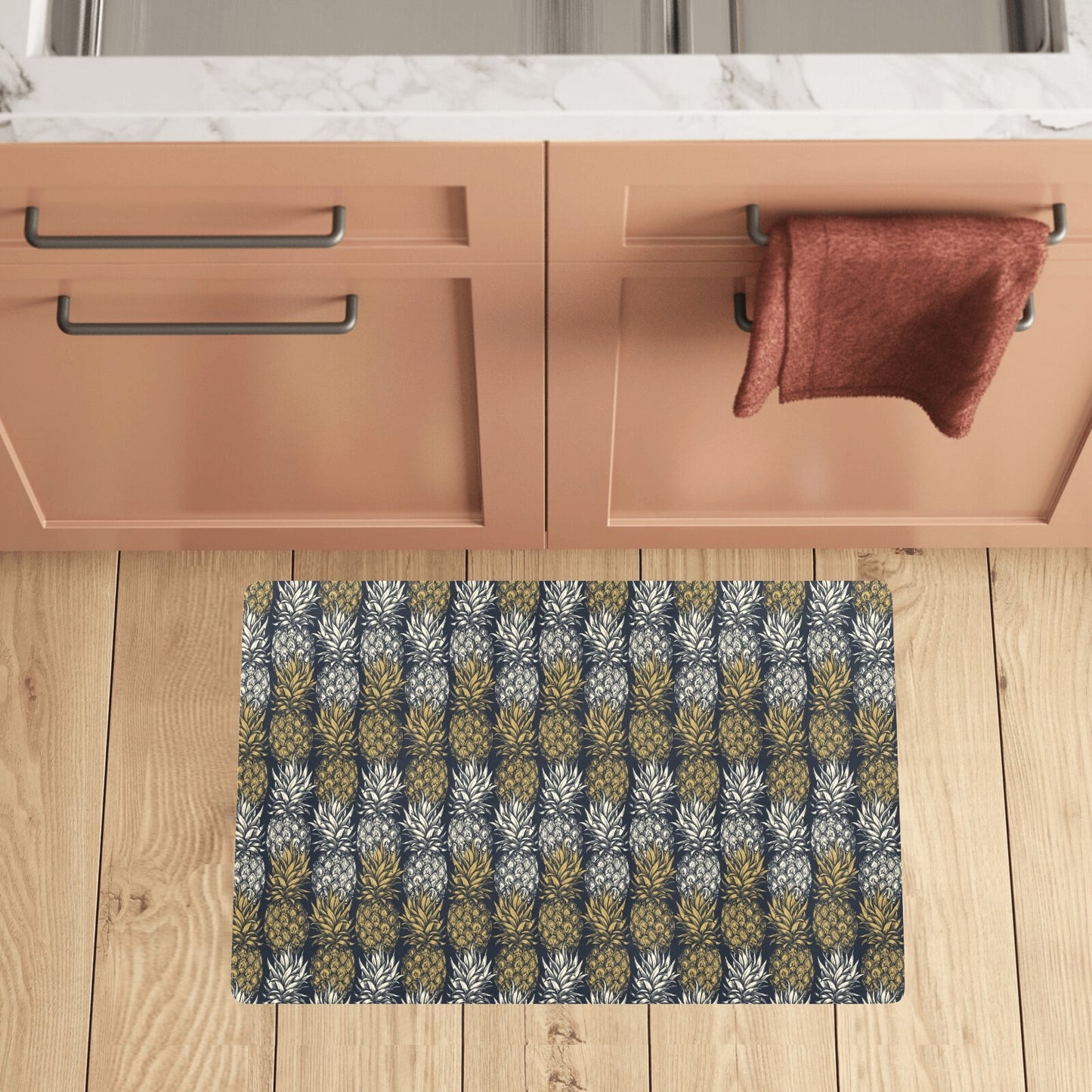 Pineapple Print Design Pattern Kitchen Mat