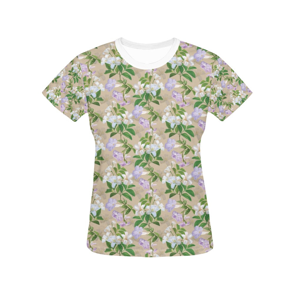 Sampaguita Print Design LKS302 Women's  T-shirt