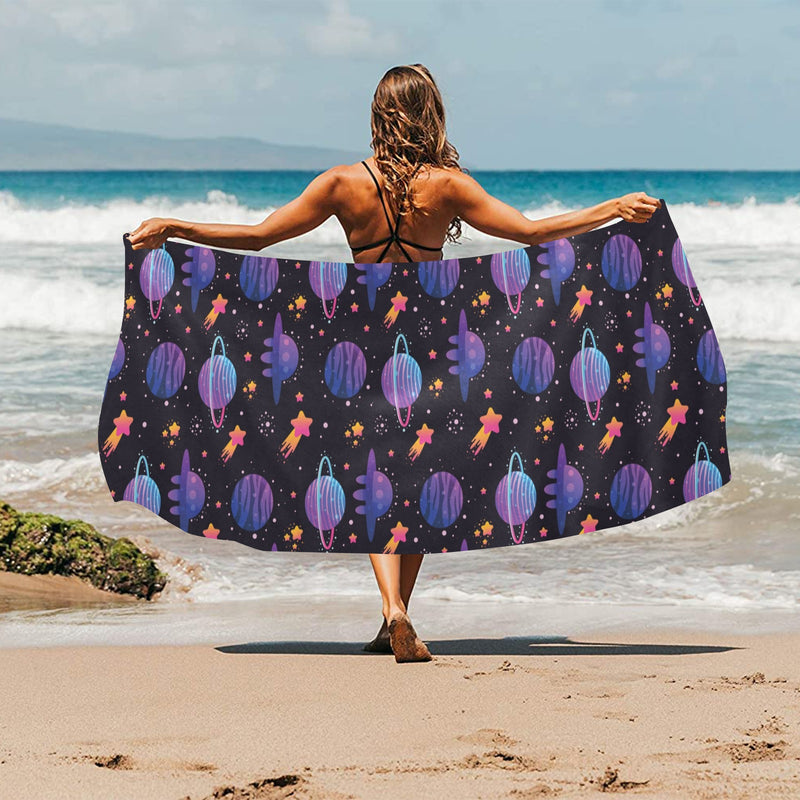 UFO Star Galaxy Print Design LKS308 Beach Towel 32" x 71"