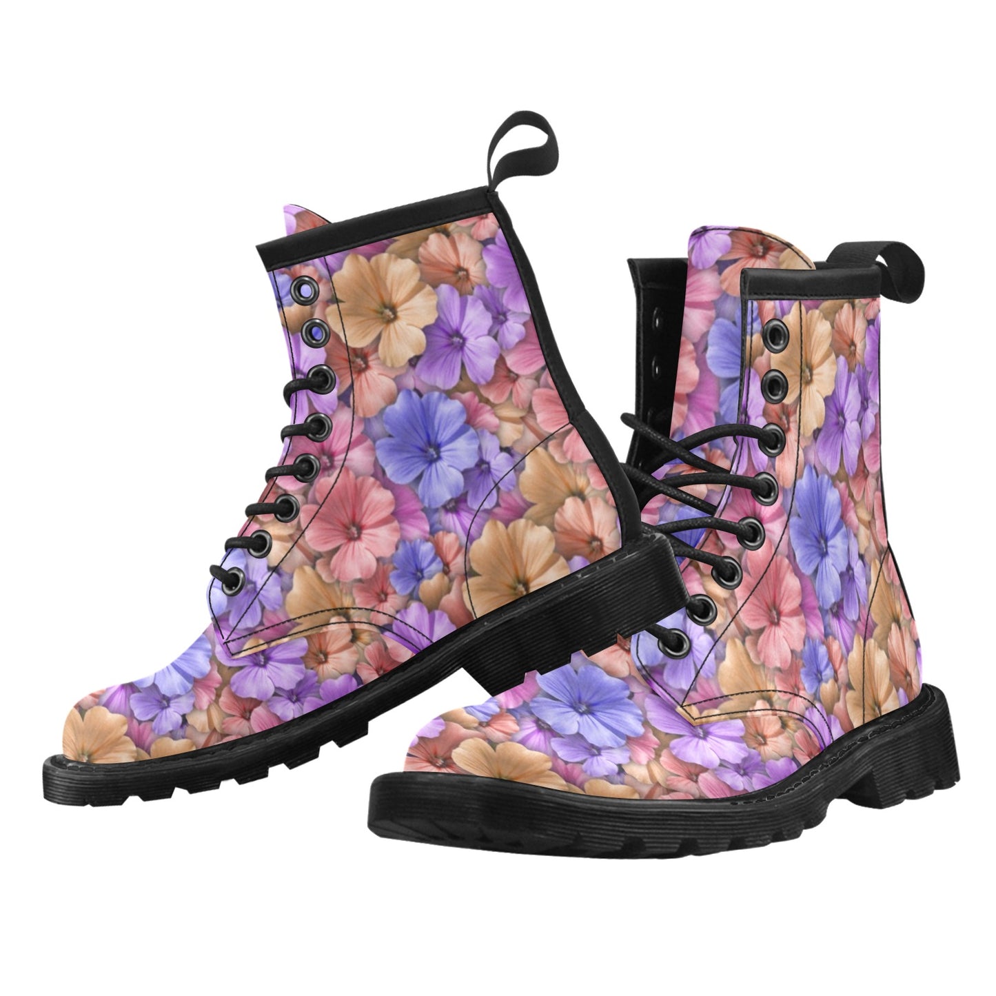 Colorful Geranium Pattern Women's Boots