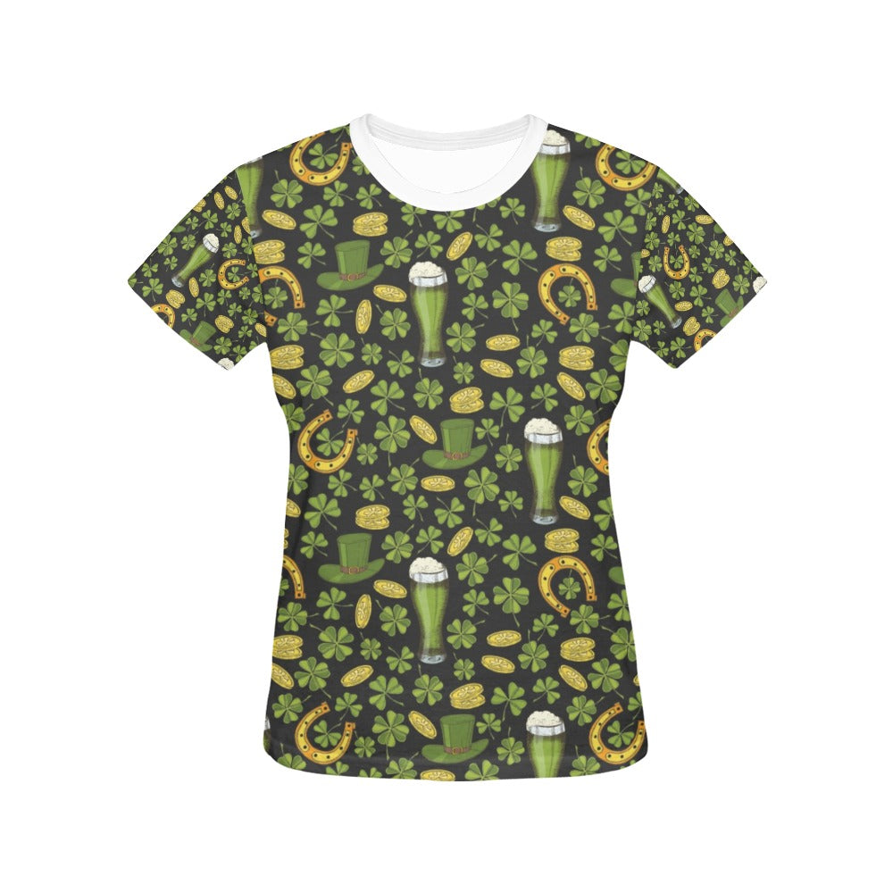 St Patricks Day Print Design LKS307 Women's  T-shirt