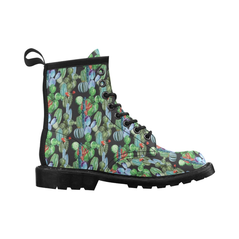 Cactus Watercolor Style Print Women's Boots