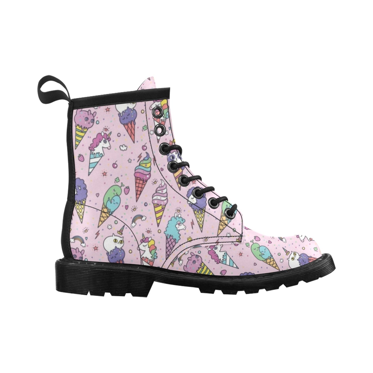 Ice Cream Pattern Print Design IC05 Women's Boots
