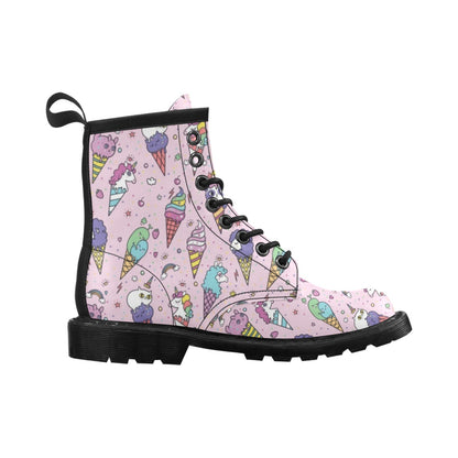 Ice Cream Pattern Print Design IC05 Women's Boots