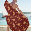 Ancient Greek Print Design LKS307 Beach Towel 32" x 71"