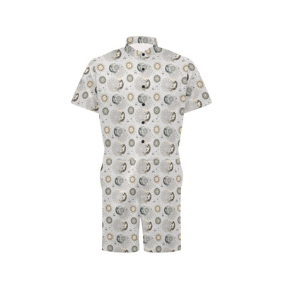 Sun Moon Print Design LKS302 Men's Romper