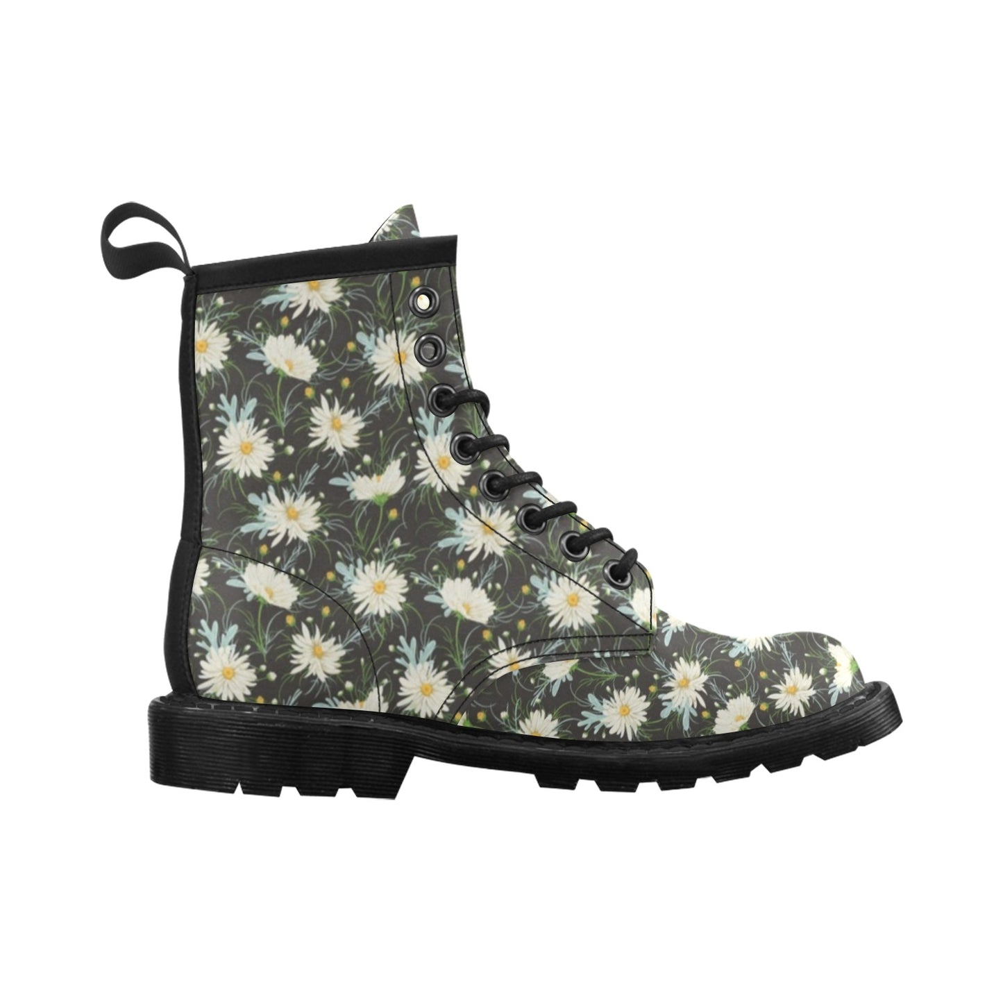 Daisy Pattern Print Design DS08 Women's Boots