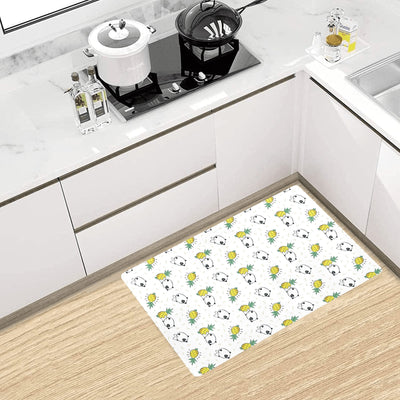 Bull Terriers Pattern Print Design 05 Kitchen Mat