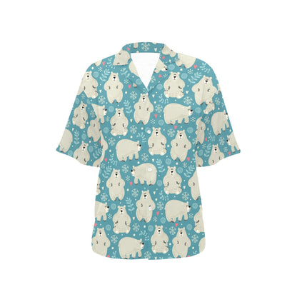 Bear Pattern Print Design BE04 Women's Hawaiian Shirt