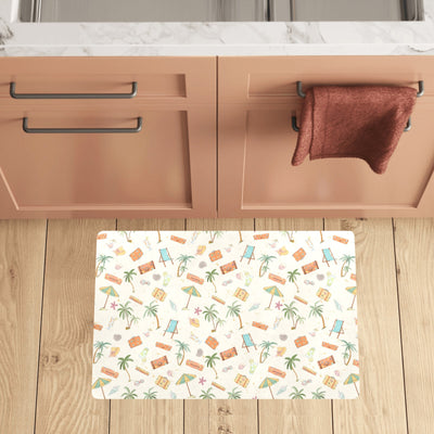 Beach Themed Pattern Print Design 05 Kitchen Mat